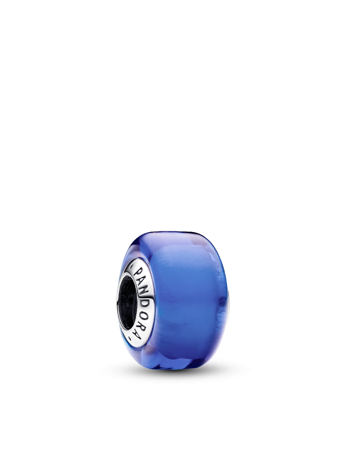 Женский шарм Pandora Blue Mini Murano Glass Charm, цвет: Серебро — фото 1