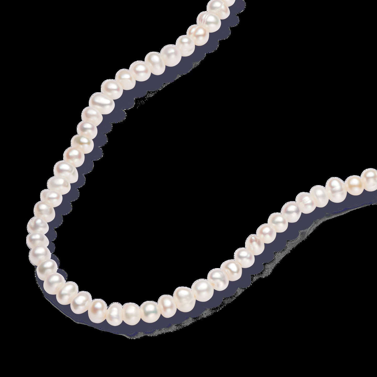 Женское колье Pandora Treated Freshwater Cultured Pearls T-bar Collier, цвет: Позолоченный — фото 2