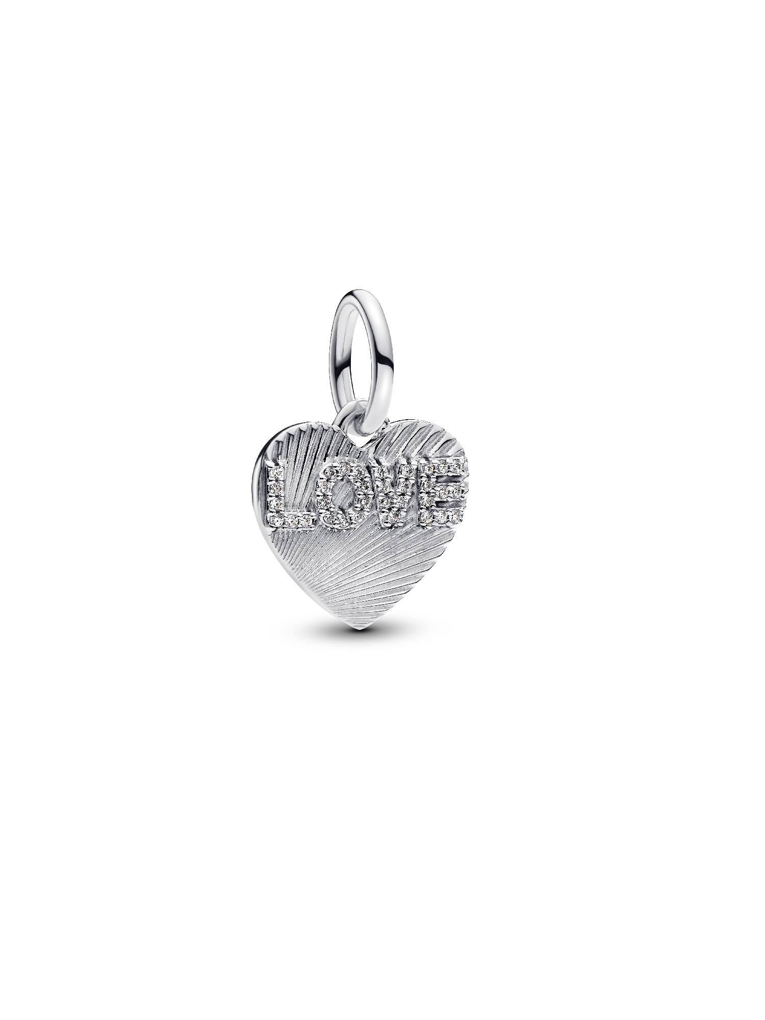 Engravable Love Heart Dangle Charm | Pendant | Sterling silver