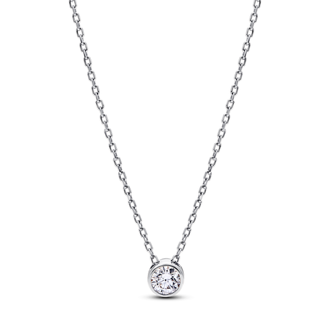 Pandora Era Lab-grown Diamond Bezel Pendant Necklace 0.25 carat tw Sterling Silver