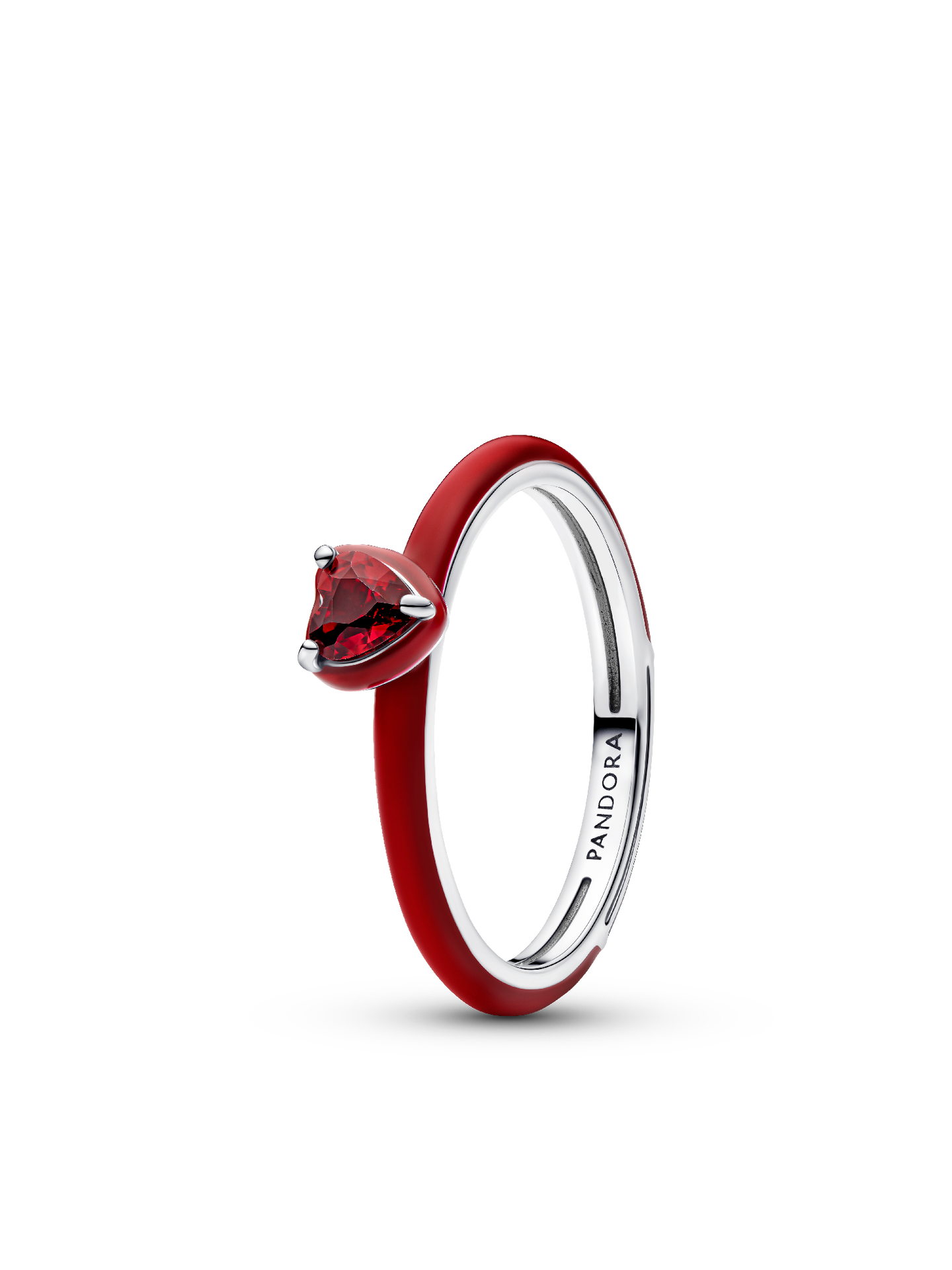 Женское кольцо Pandora Red Chakra Heart, цвет: Серебро — фото 1