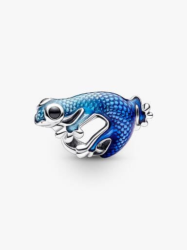 Metallic Blue Gecko Charm