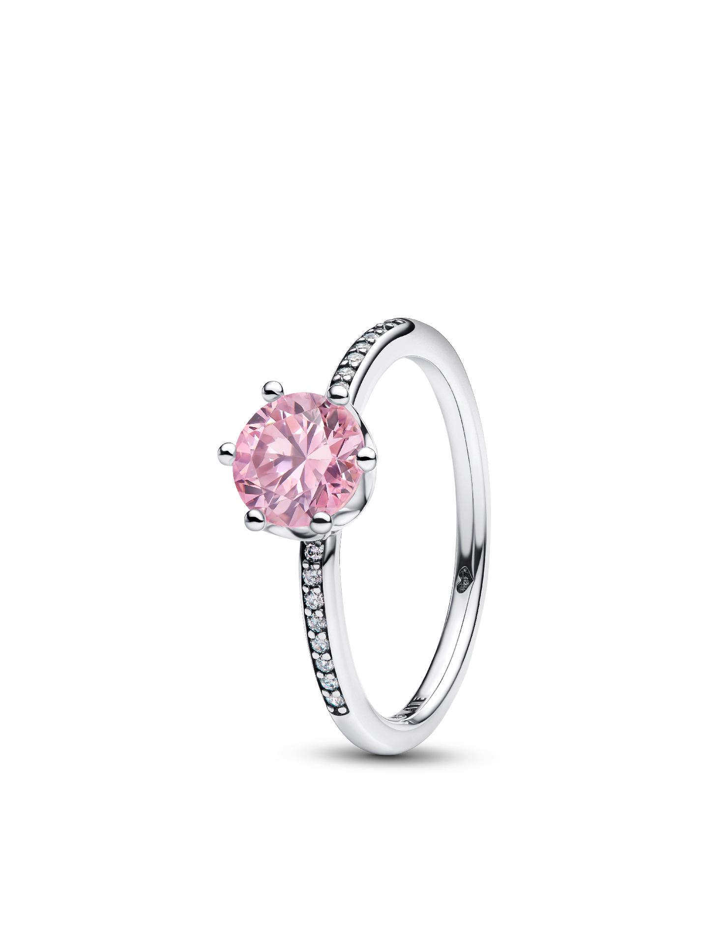 Женское кольцо Pandora Pink Sparkling Crown, цвет: Серебро — фото 1