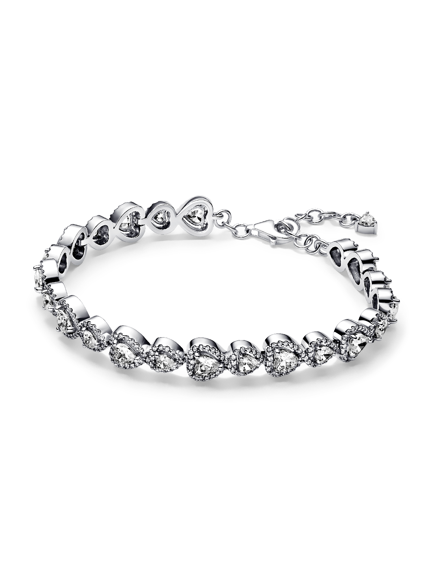 Halo Hearts Bracelet | Sterling silver | Pandora US