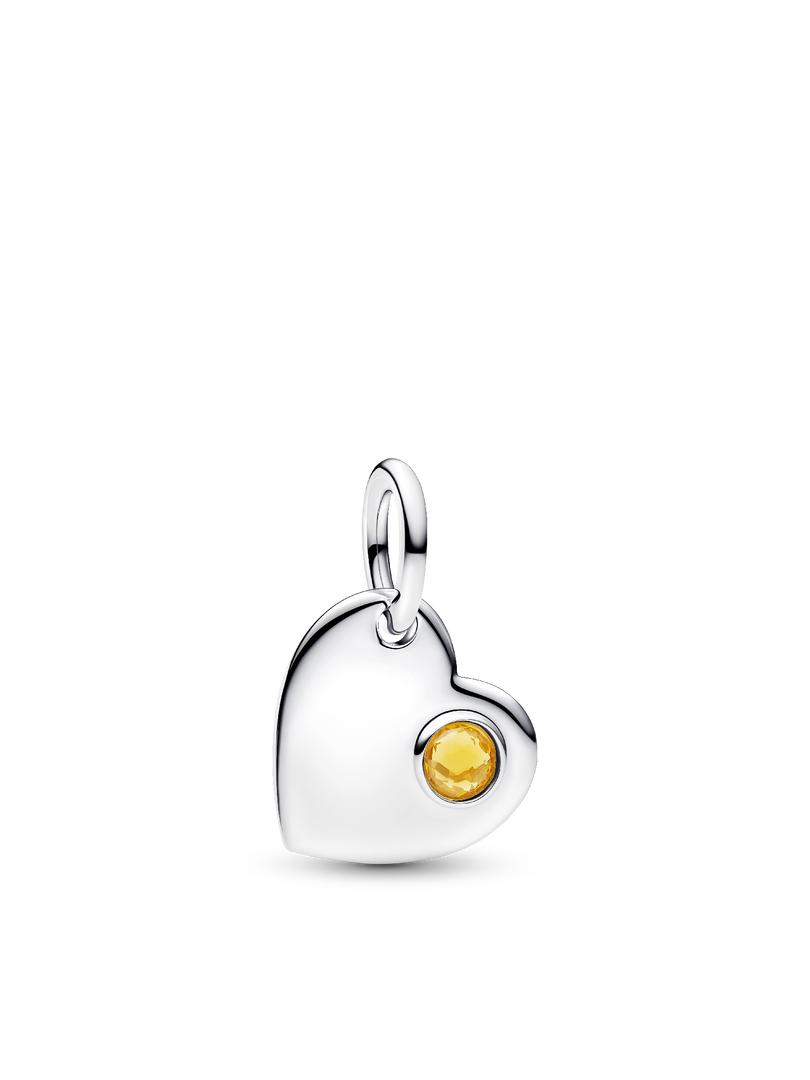 November Birthstone Heart Pendant Necklace