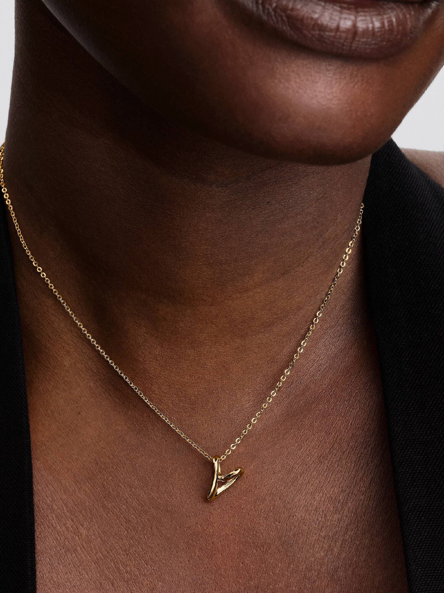 Organically Shaped Heart Small Pendant Necklace