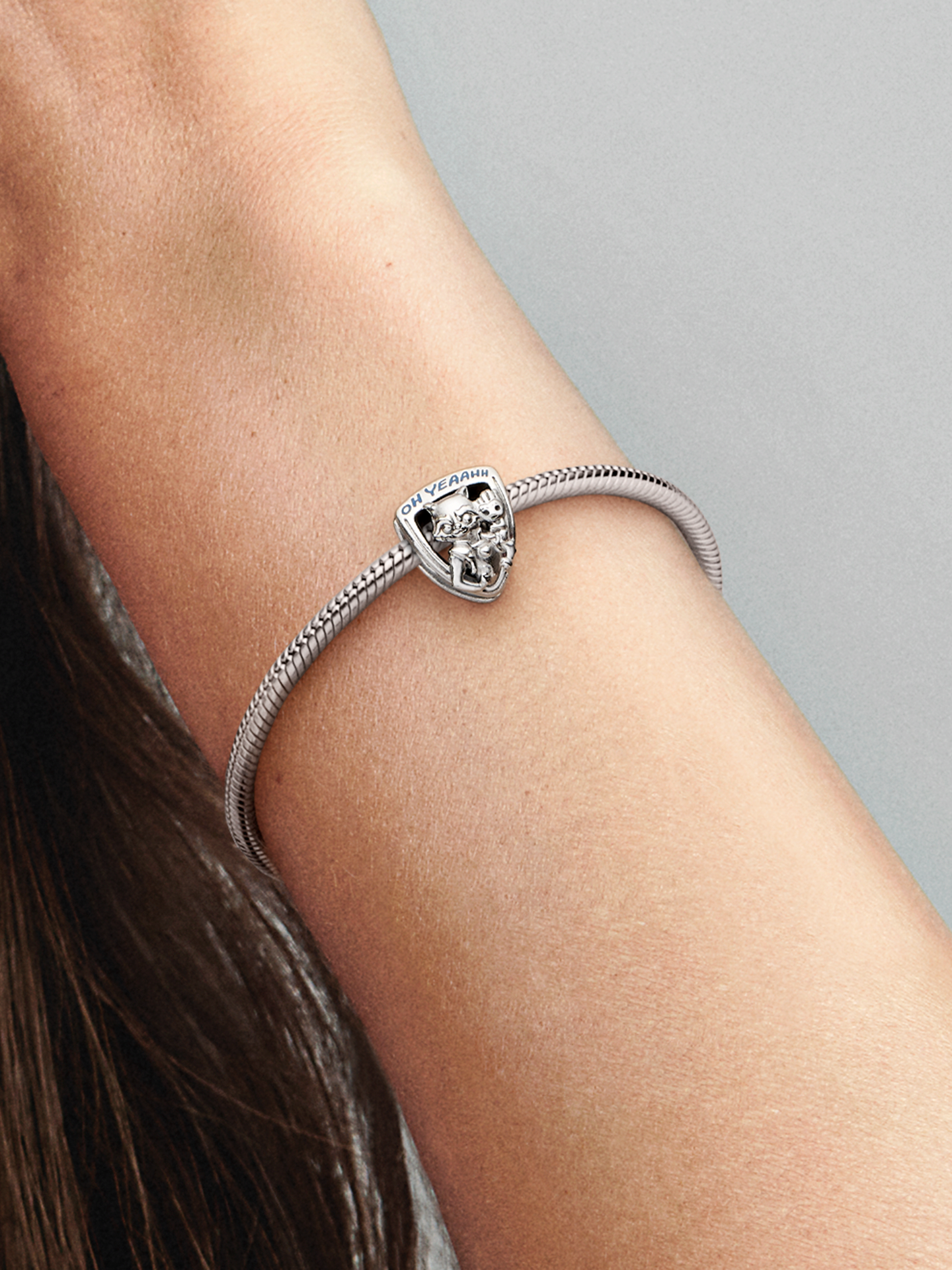 Женский шарм Pandora Marvel Guardians of the Galaxy Rocket Raccoon & Groot Emblem Charm, цвет: Серебро — фото 3