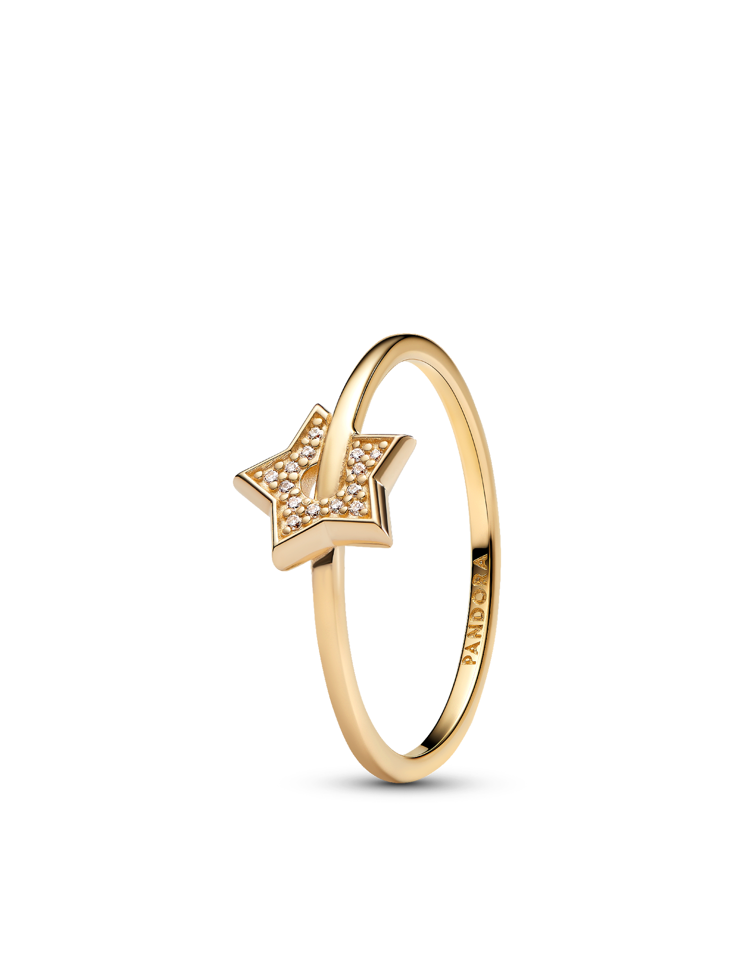 Женское кольцо Pandora Talisman 14k Gold Lab-grown Diamond Pavé Star, цвет: Золотой