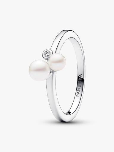 Duo Treated Freshwater Cultured Pearls Ring