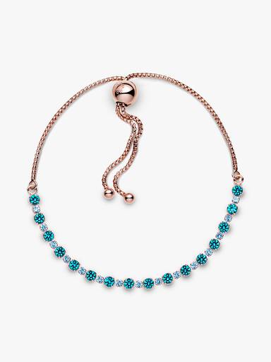 FINAL SALE - Turquoise Sparkling Slider Tennis Bracelet