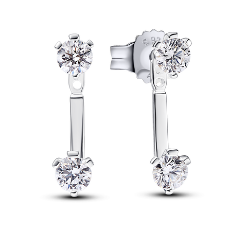Pandora Nova Lab-grown Diamond Stud Drop Jacket Earrings 1.00 carat tw Sterling Silver