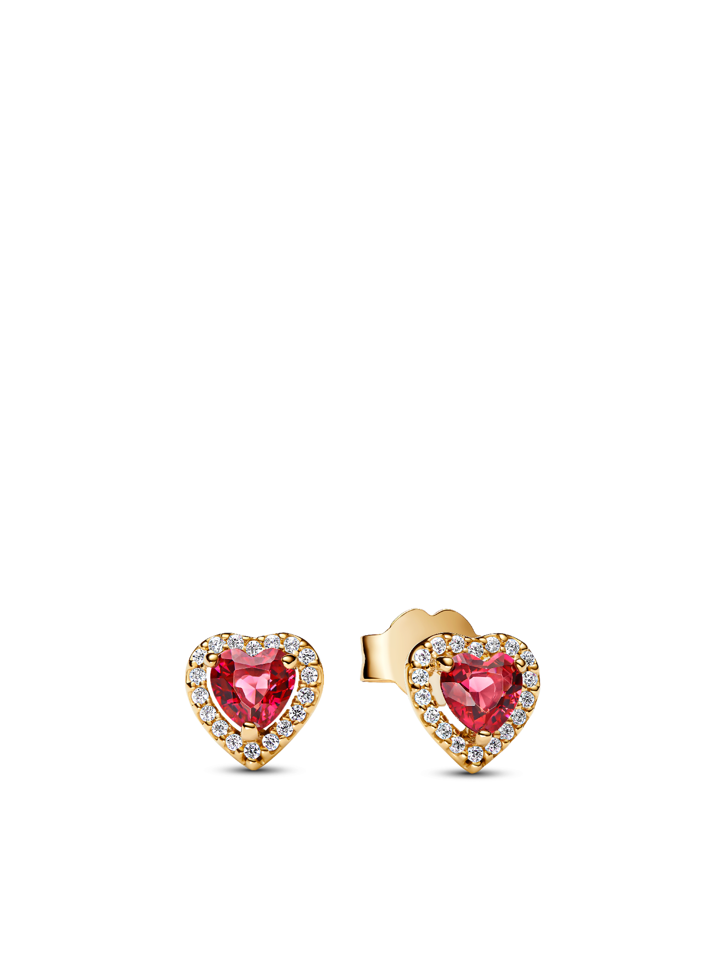 Женские серьги Pandora Elevated Heart, Gold plated, цвет: Позолоченный — фото 1