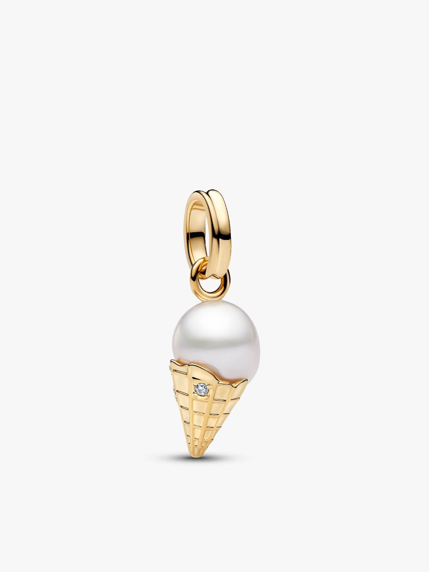 Treated Freshwater Cultured Baroque Pearl Ice Cream Dangle Charm