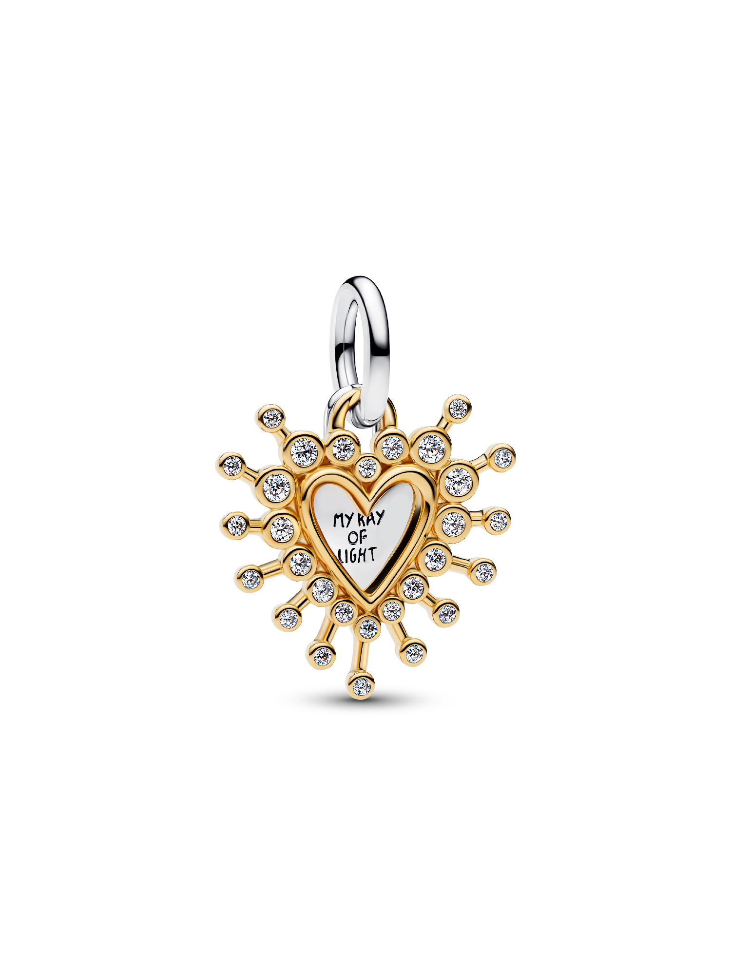 Radiant Heart Double Dangle Charm | Pendant | Two-tone | Pandora US
