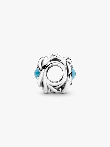 December Turquoise Blue Eternity Circle Charm