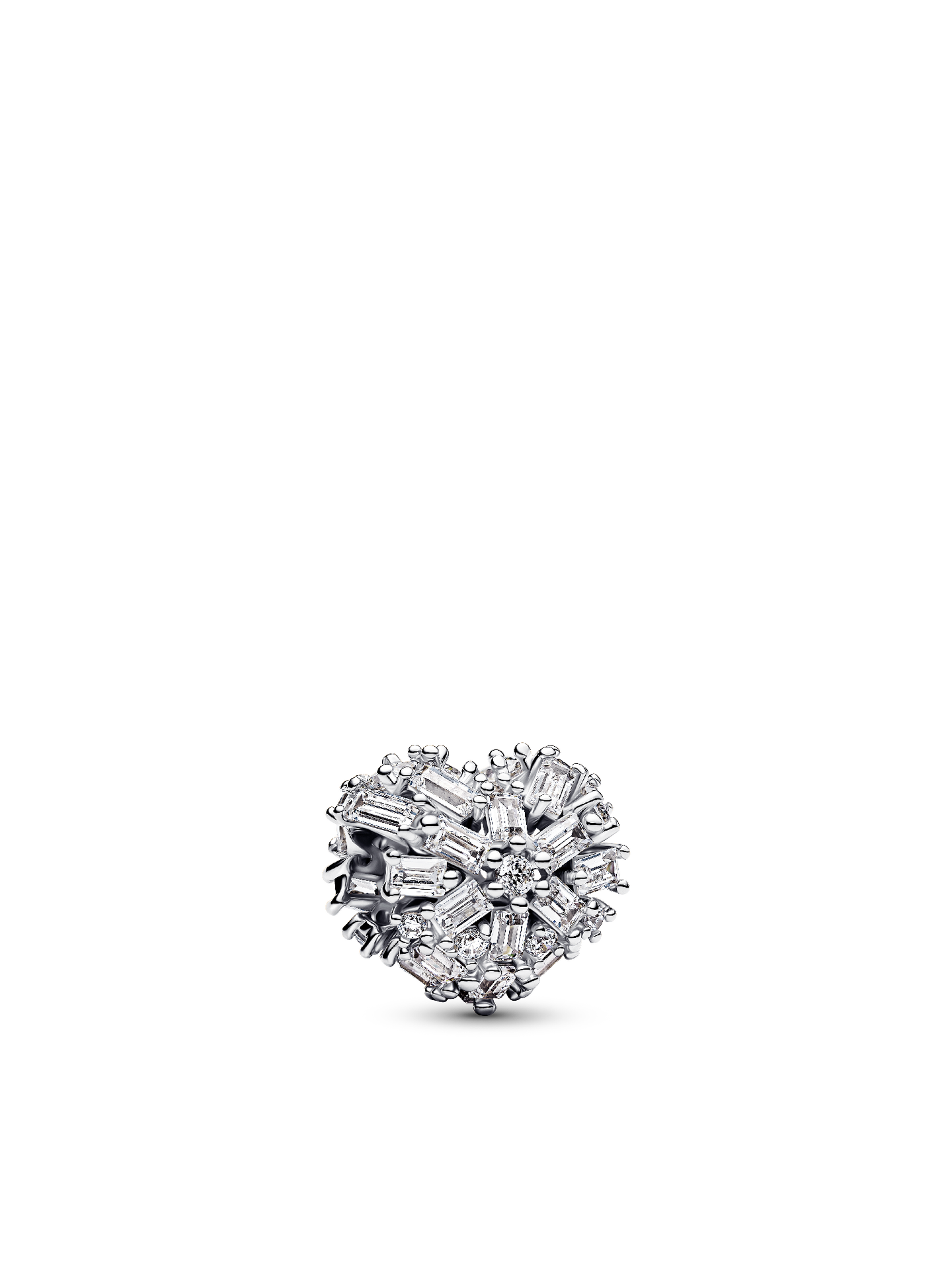 Женский шарм Pandora Sparkling Heart Charm, Sterling silver, цвет: Серебро — фото 1