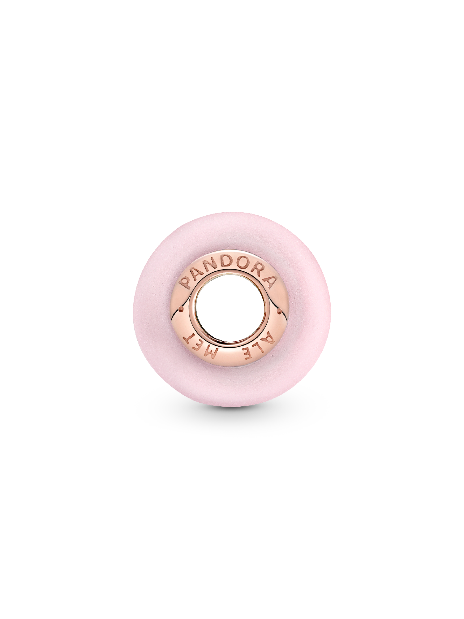 Matte Pink Murano Glass Charm