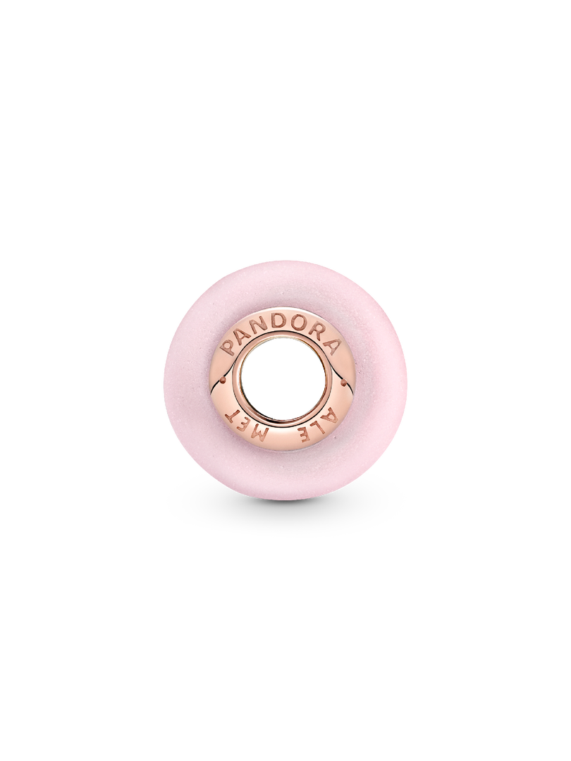 Matte Pink Murano Glass Charm