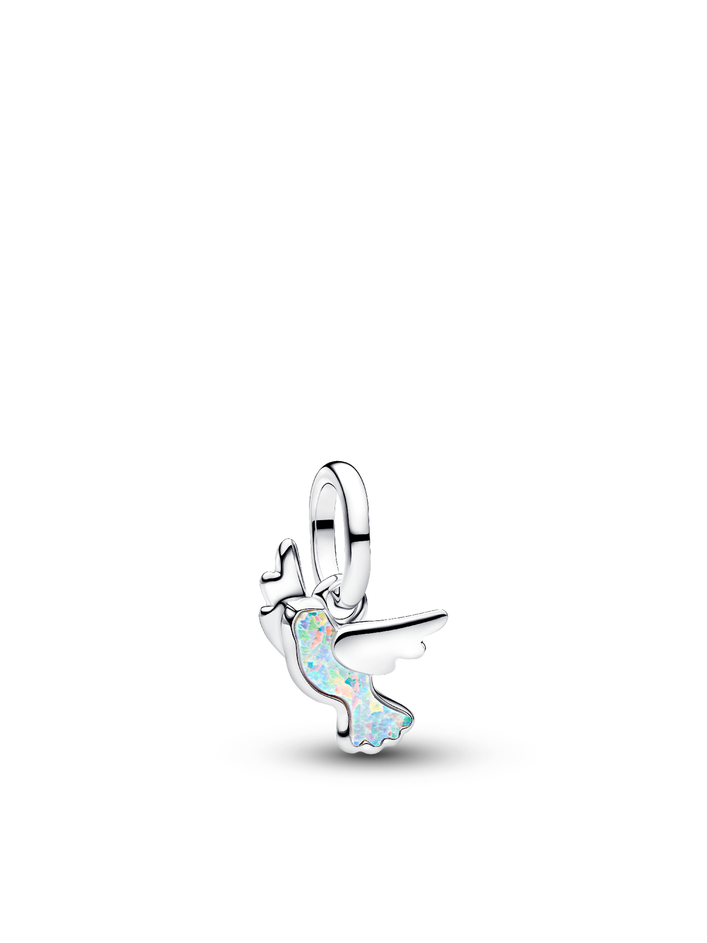 Женский шарм Pandora White Dove Mini Dangle Charm, цвет: Серебро — фото 1