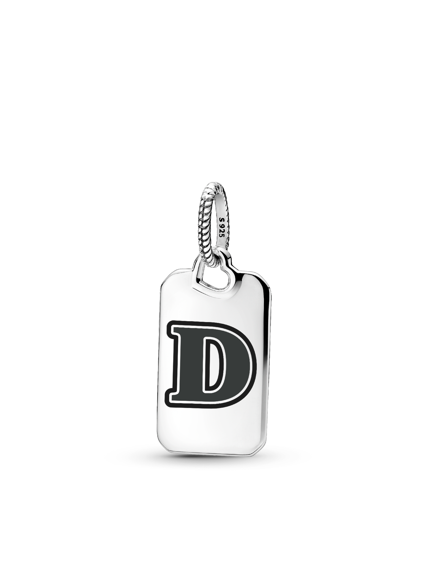 Женская подвеска Pandora Letter D Rectangle, цвет: Серебро — фото 1