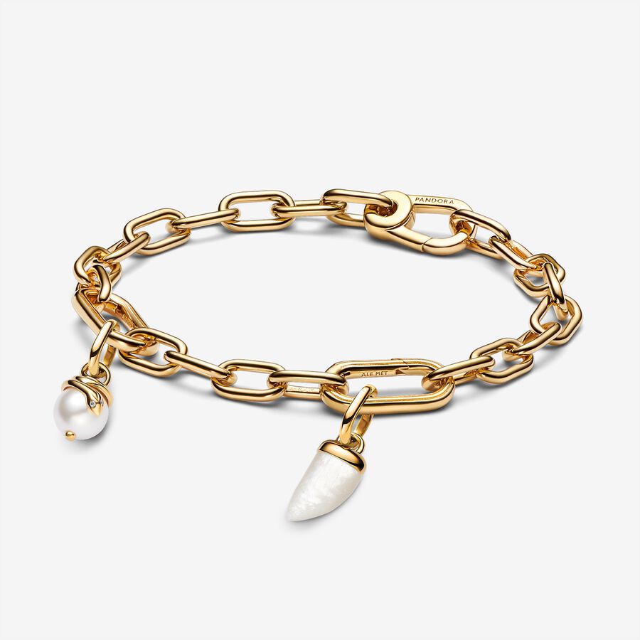 Pandora ME Shark Tooth and Pearl Charm Bracelet Set image number 0