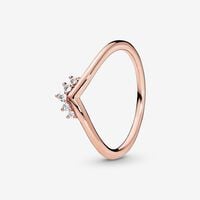Tiara Wishbone Ring | Rose gold plated | Pandora US
