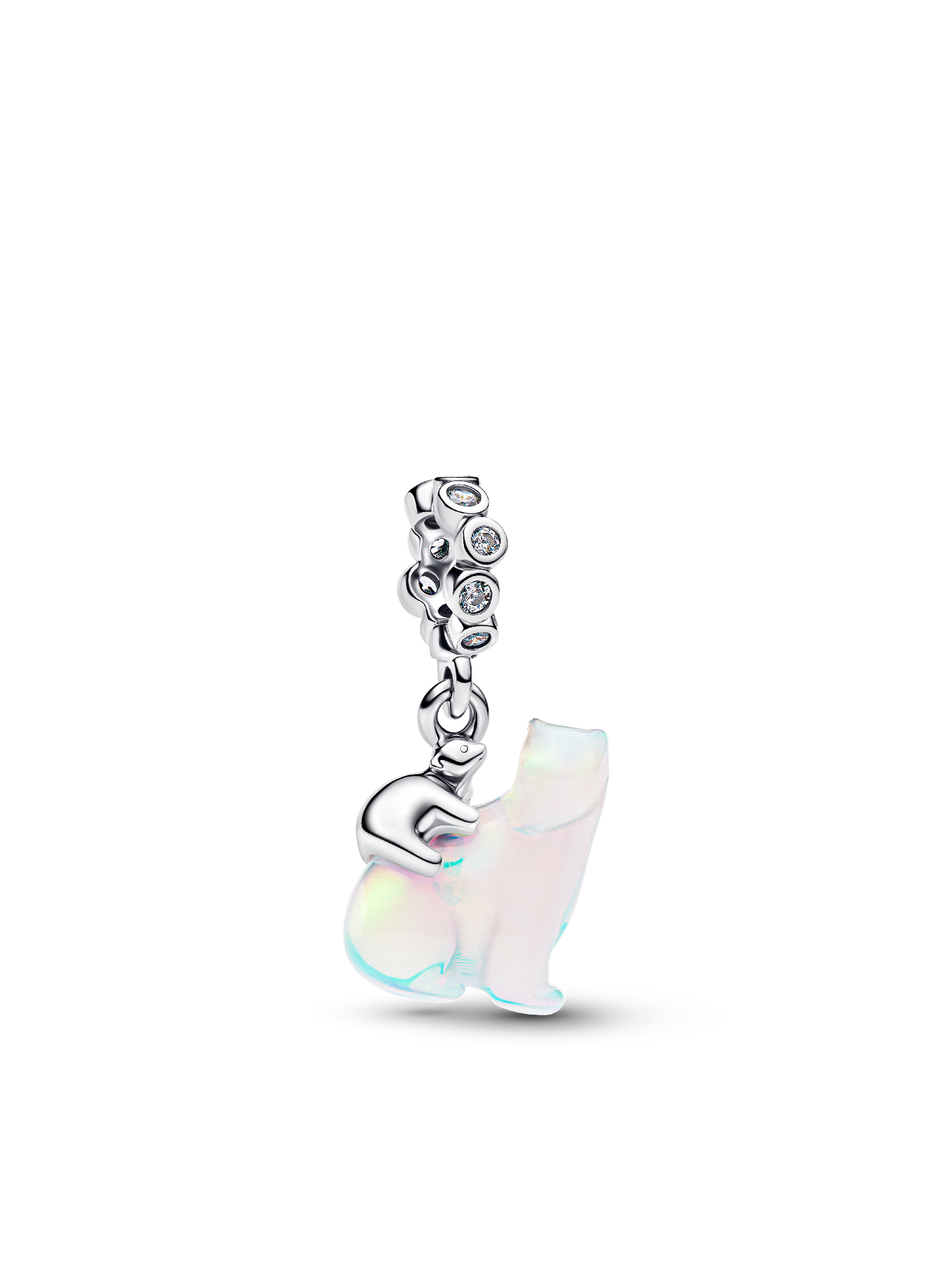 Женский шарм Pandora Polar Bear Mother & Cub Dangle Charm, цвет: Серебро — фото 1