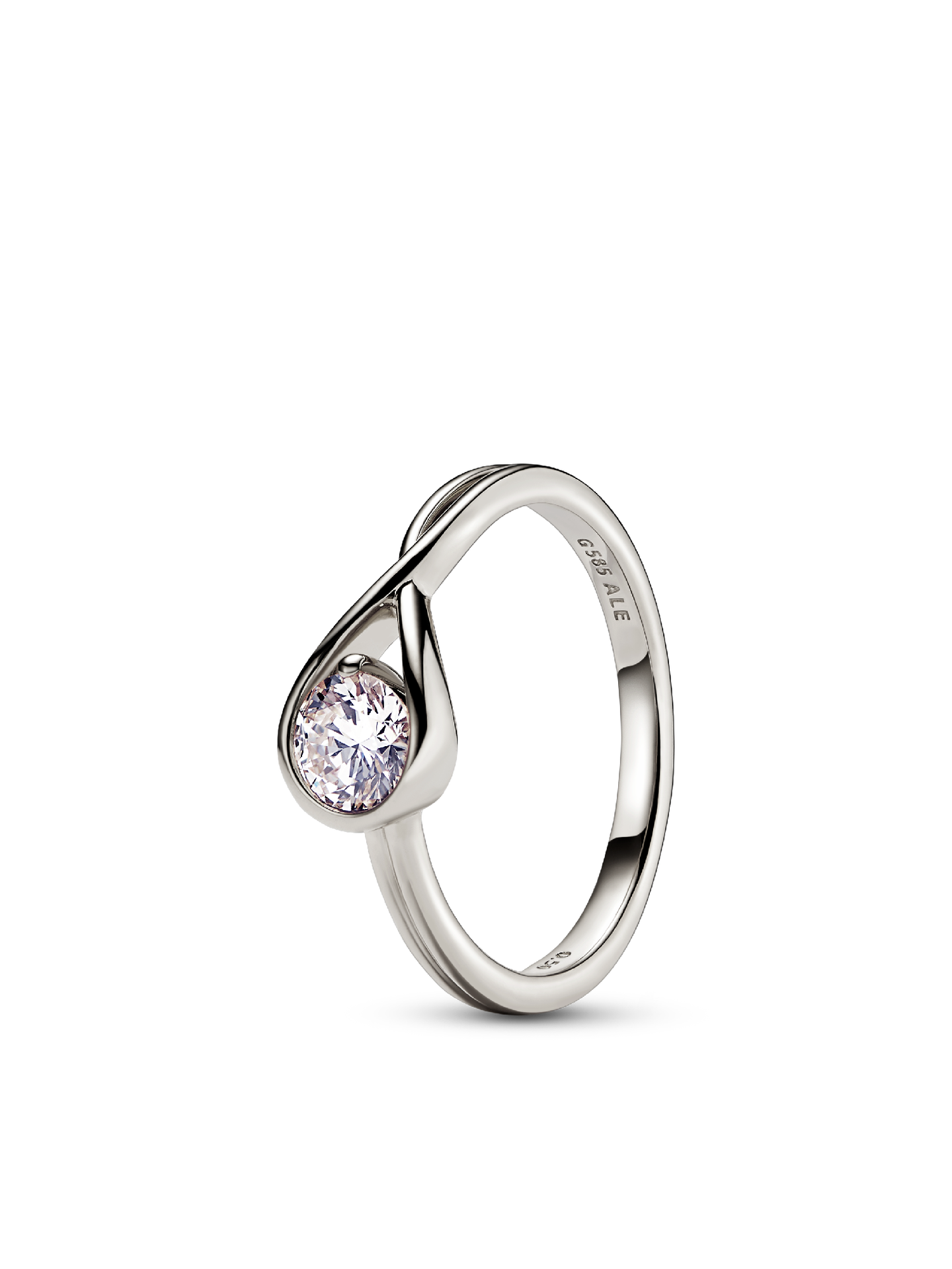 Женские кольца Pandora Infinite 14k White Gold Lab-grown Diamond #159447C01, цвет: Белое золото — фото 1