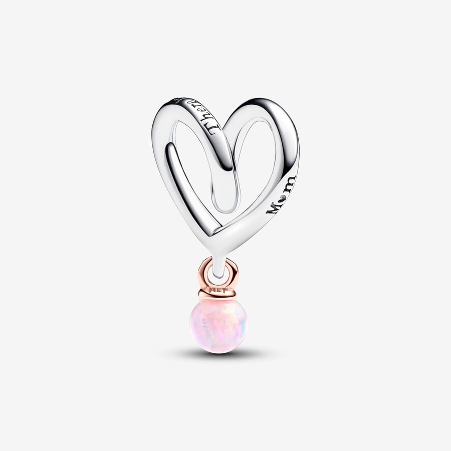 Two-tone Wrapped Heart Charm image number 0