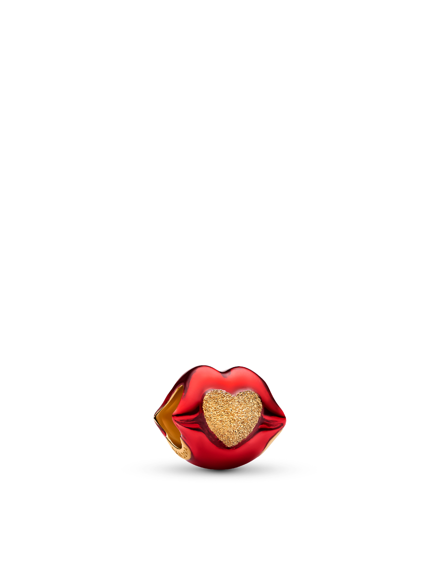 Женский шарм Pandora Pat McGrath The Lips of Love Mini Charm, Gold plated, цвет: Позолоченный — фото 1