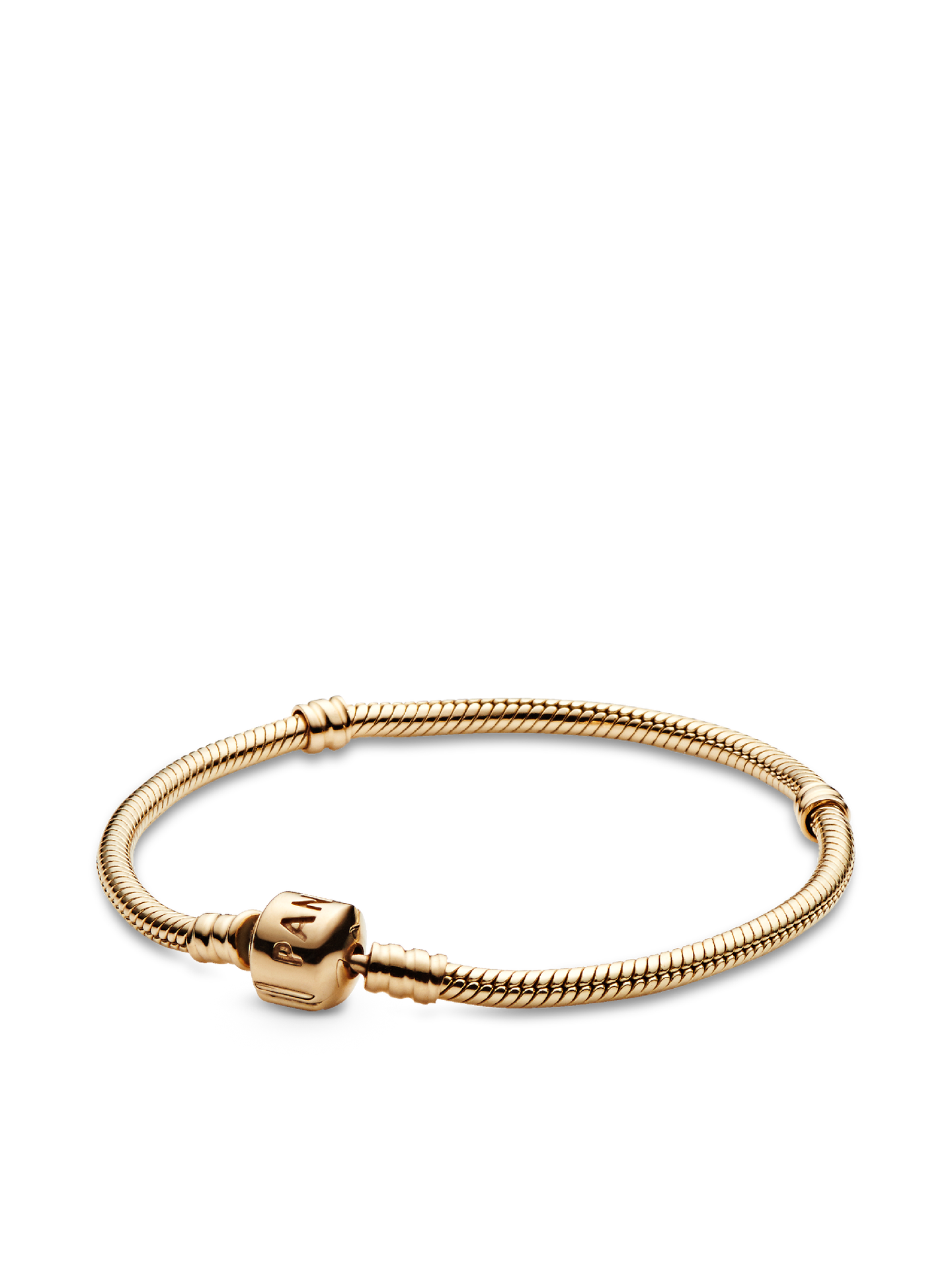 Женский браслет Pandora Moments Snake Chain, Gold, цвет: Золотой — фото 1