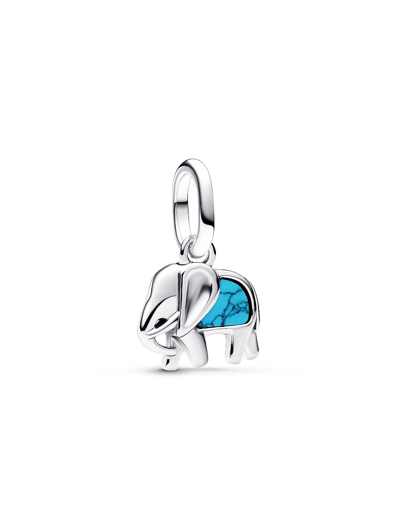 Turquoise-colored Elephant Mini Dangle Charm | Pendant | Sterling