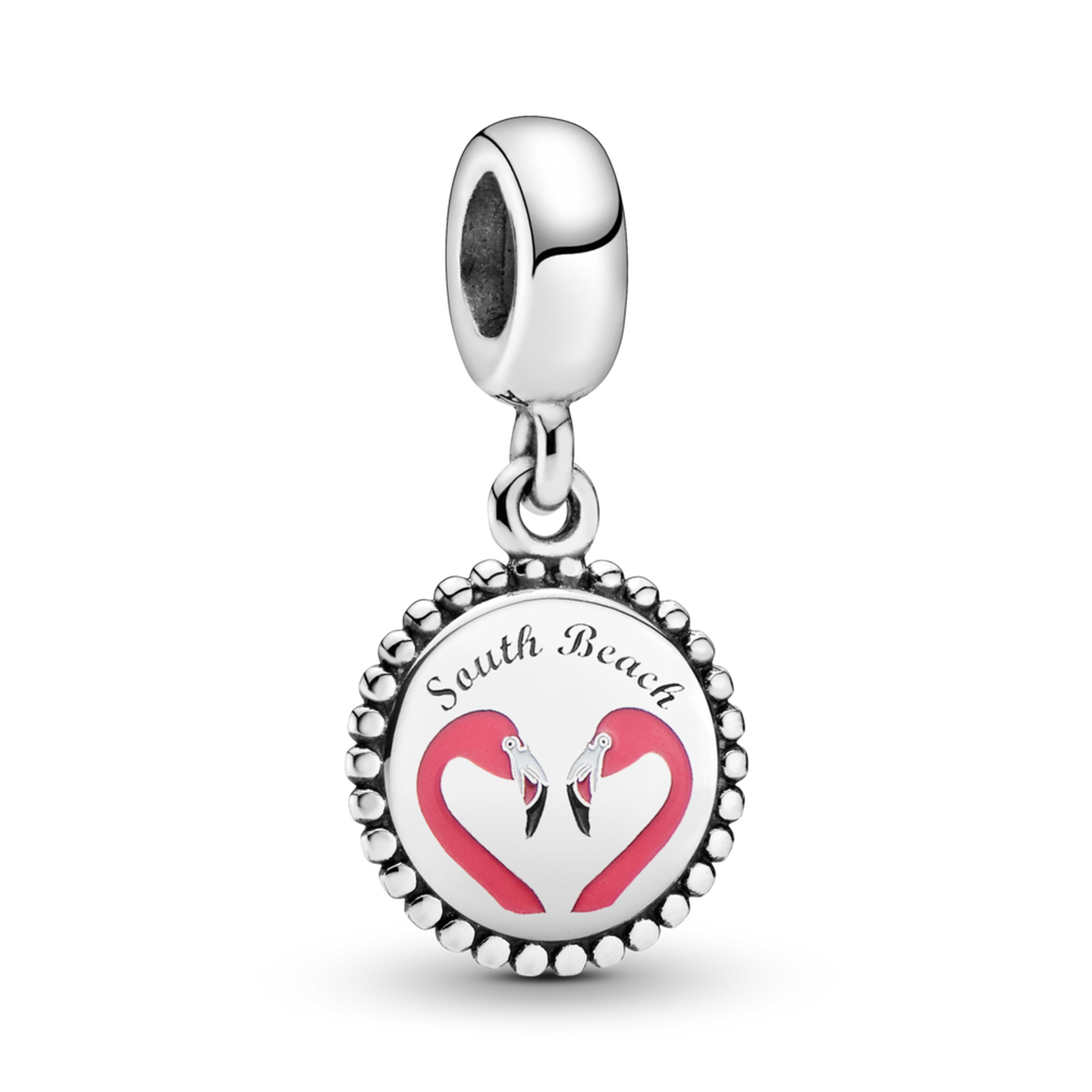 Женский шарм Pandora South Beach Flamingo Dangle Charm, цвет: Серебро — фото 1