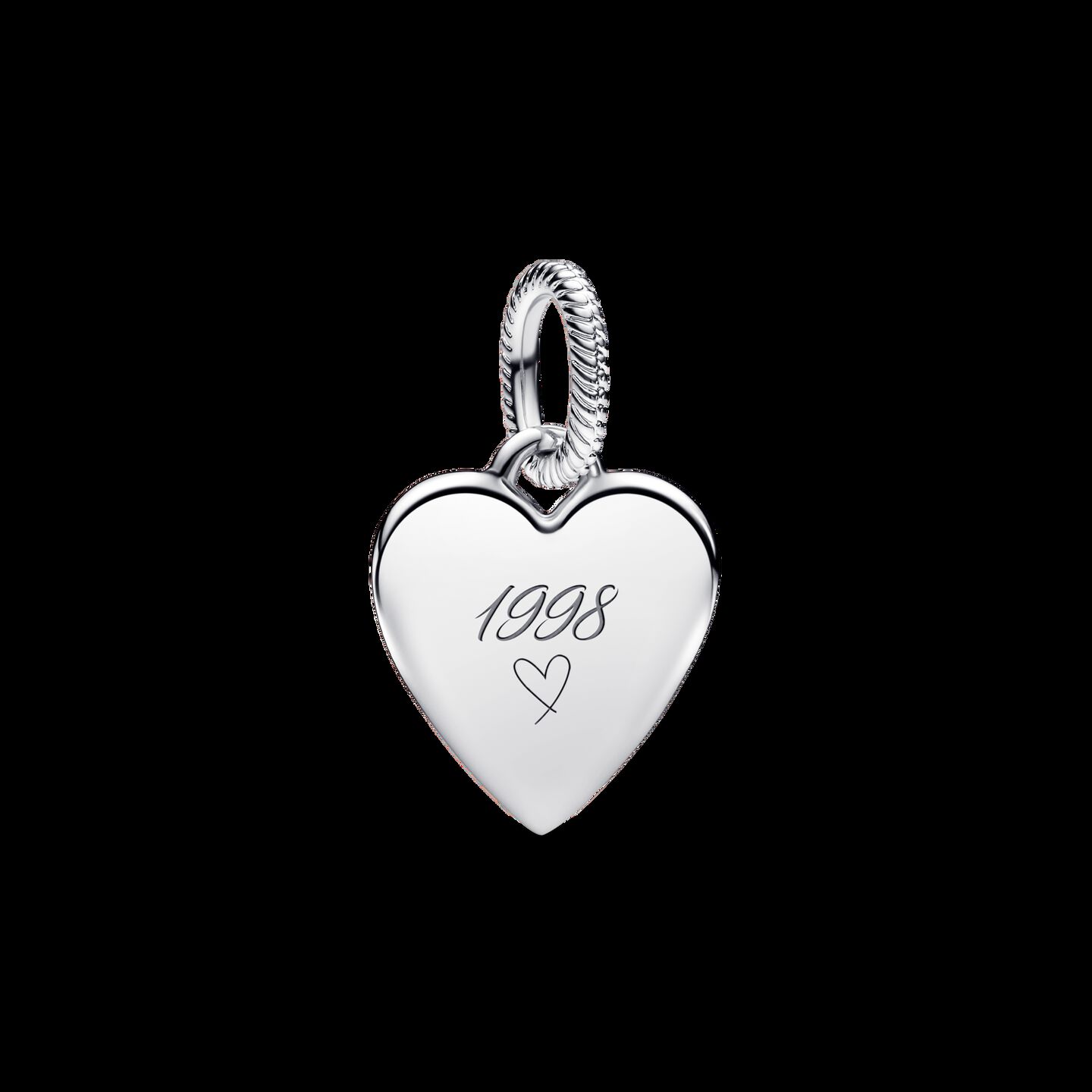 Женская подвеска Pandora Engravable Heart Tag, Sterling silver, цвет: Серебро — фото 2