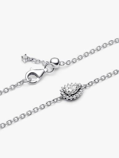 FINAL SALE - Sparkling Pear Halo Chain Bracelet