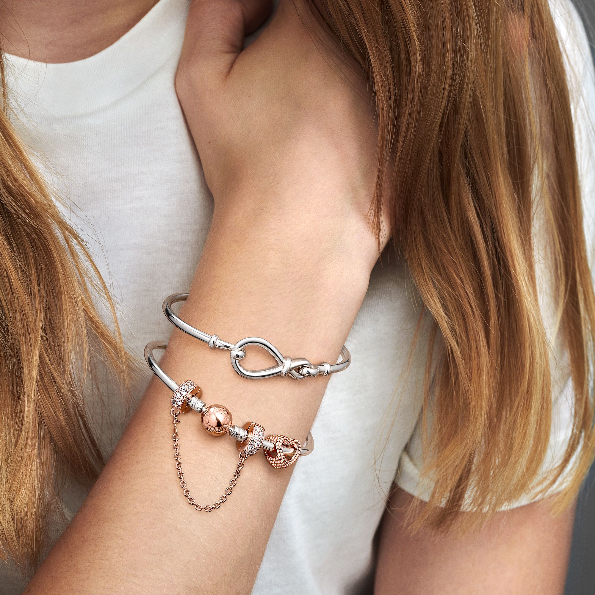 Infinity Knot Bangle | Sterling silver 