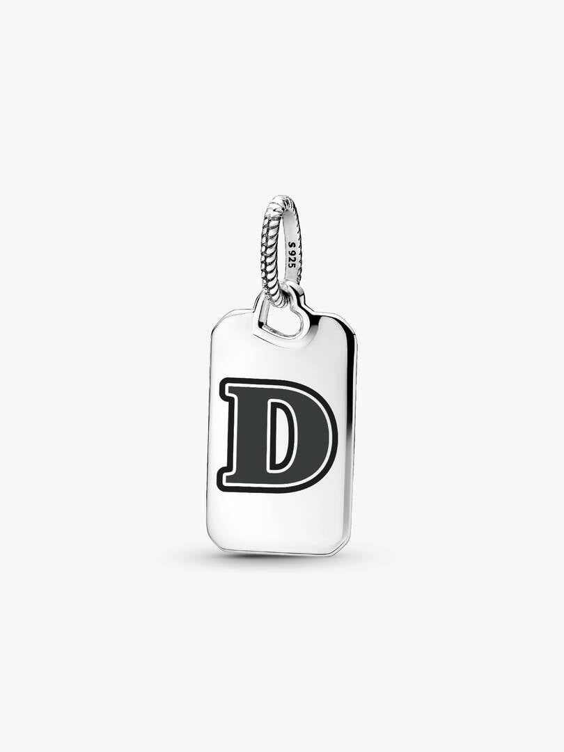 Letter D Rectangle Pendant