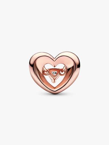 FINAL SALE - Radiant Heart & Floating Stone Charm
