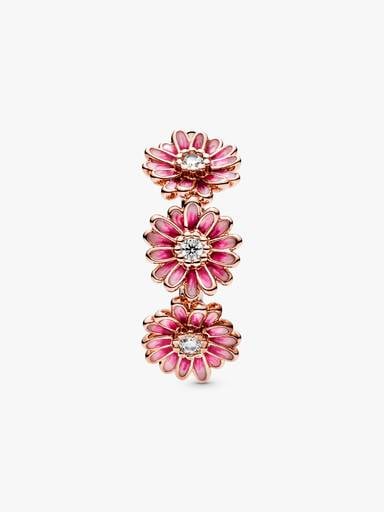 FINAL SALE - Pink Daisy Flower Trio Ring