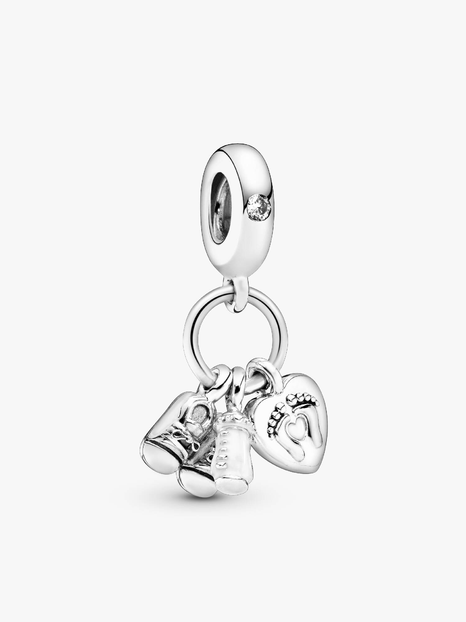 Baby Bottle and Shoes Dangle Charm