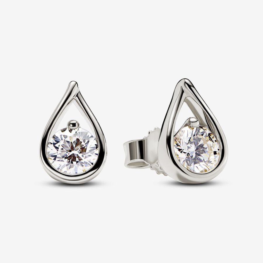 Pandora Infinite Lab-grown Diamond Stud Earrings 1.00 carat tw 14k White Gold image number 0