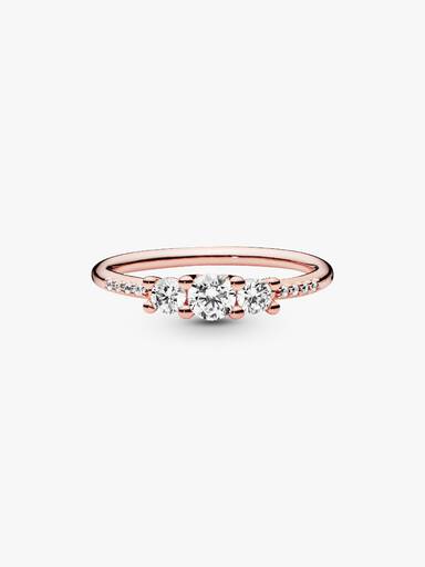 FINAL SALE - Clear Three-Stone Ring