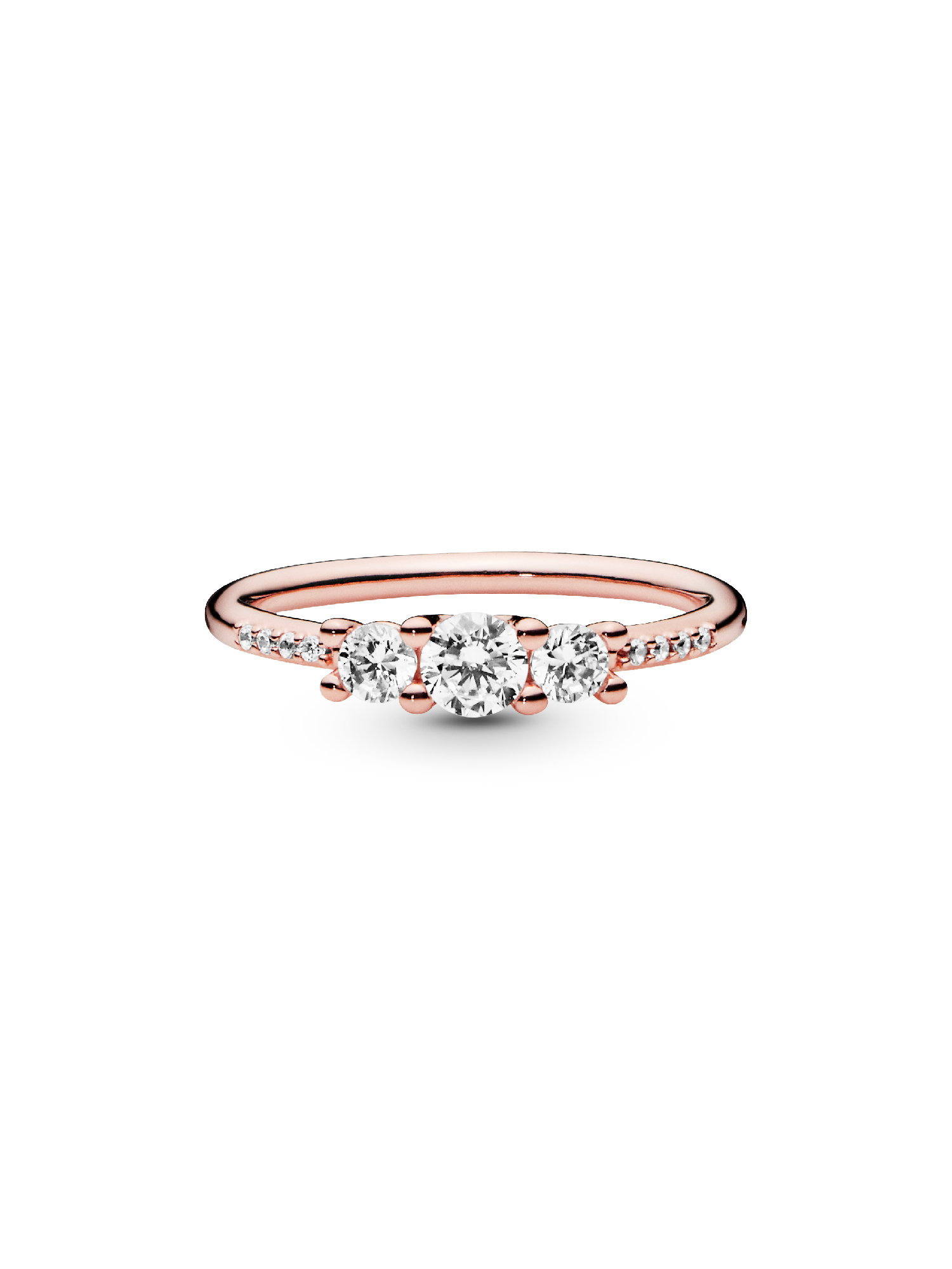 Clear Three-Stone Ring