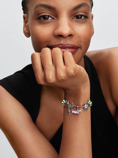 Peppermint Cord Box Chain Bracelet