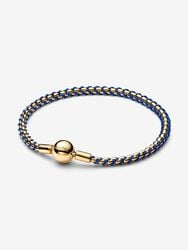 Blue Cord Box Chain Bracelet Blue Cord Box Chain Bracelet