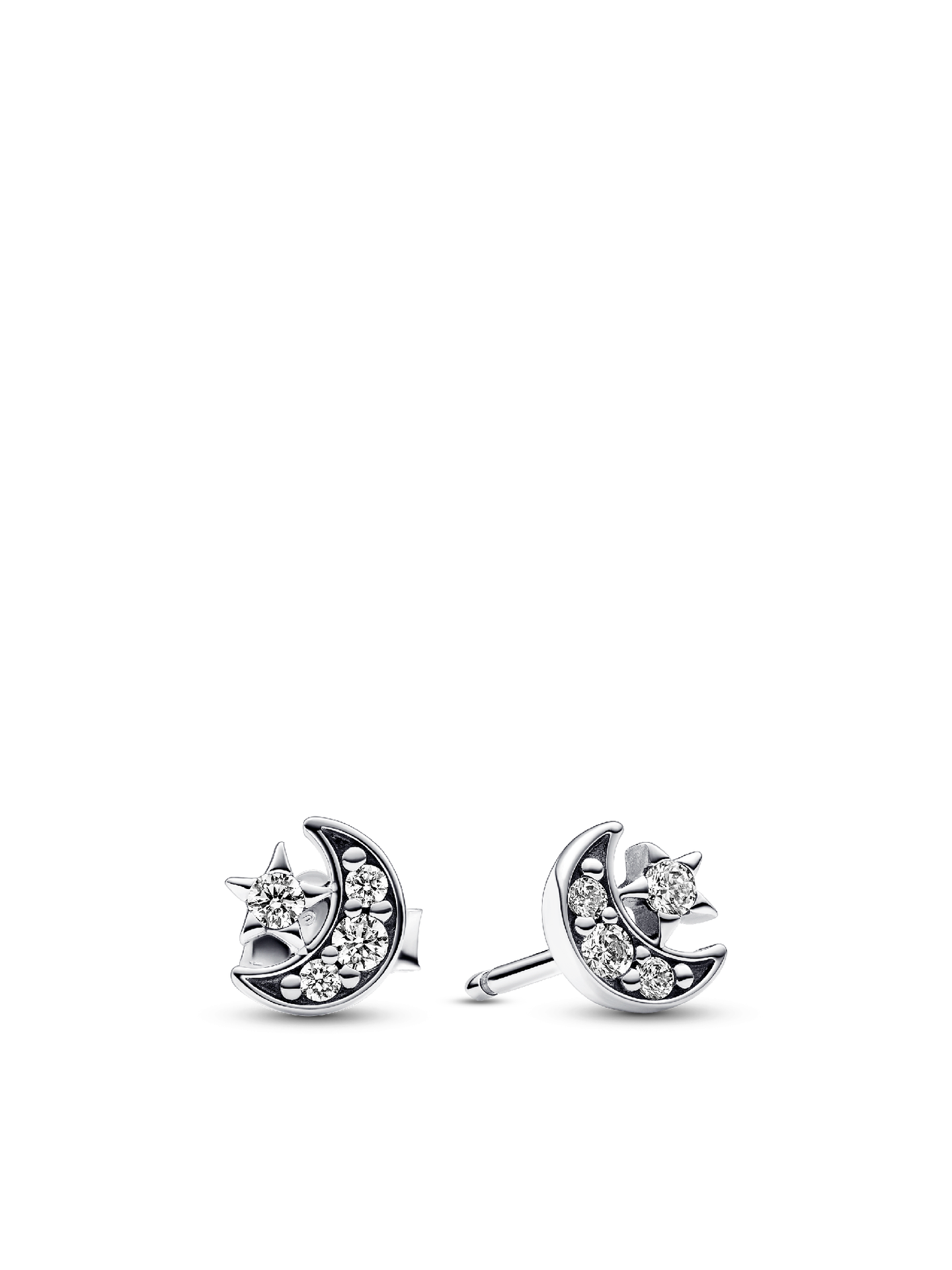 Женские серьги Pandora Sparkling Moon & Star, цвет: Серебро — фото 1
