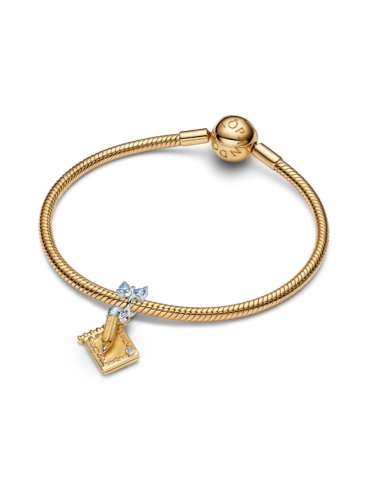Bridgerton Dance Card & Pencil Dangle Charm | Pendant | Two-tone