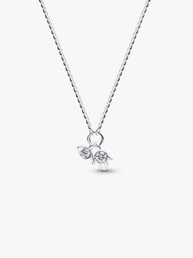 Pandora Talisman Sterling Silver Lab-Grown Diamond Evil Eye & Hamsa Hand Dangle Pendant Necklace