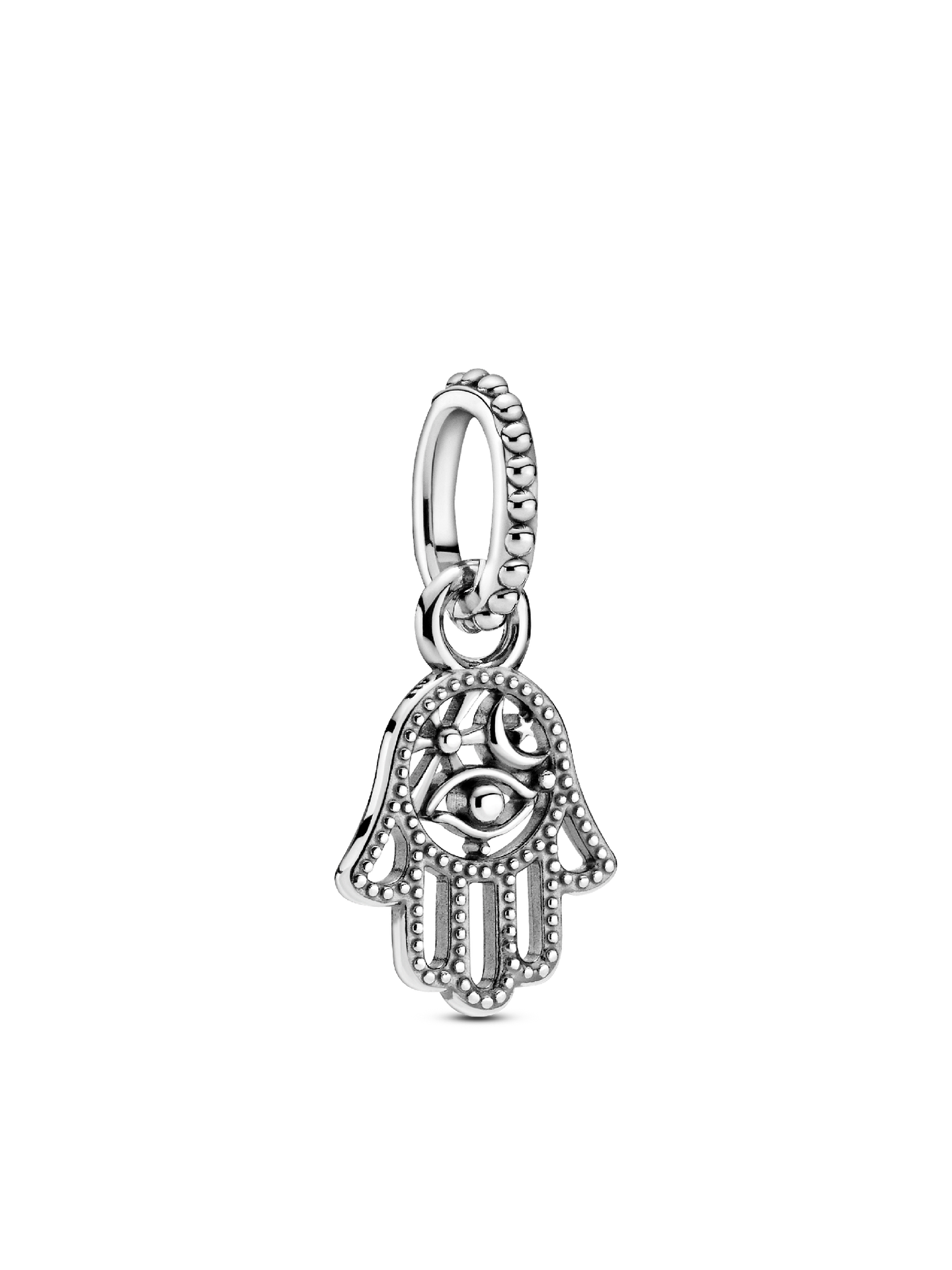 Женский шарм Pandora Protective Hamsa Hand Dangle Charm, Sterling silver, цвет: Серебро