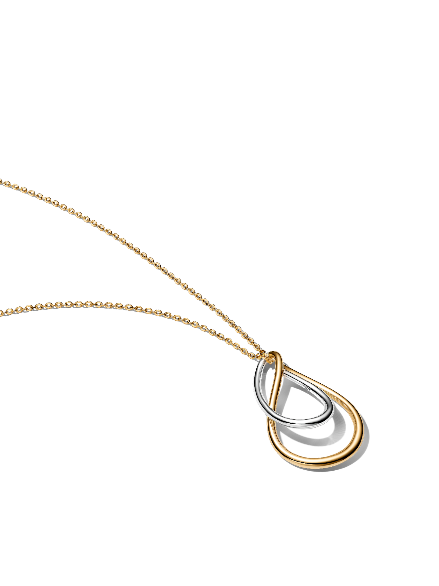 Женское колье Pandora Two-Tone Double Pendant, цвет: Двухцветный — фото 1